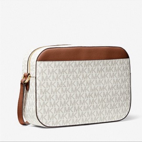 MICHAEL KORS Jet Set Large Vanilla Logo Crossbody Handbag - Picture 2 of 8